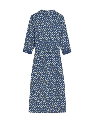 Women's Annie Jersey Shirt Dress in Navy Dot