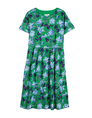 Women's Brouse Organic Cotton Dress in Cyclamen Island