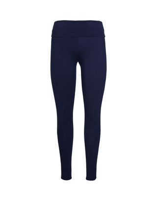 Women's Maternity Roll Top Leggings in Indigo (IMPERFECT)