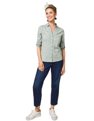 Women's Annie Jersey Fairtrade Cotton Shirt in Green