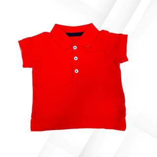 Mini Boden Boy's Short Sleeve Pique Polo Shirt In Red