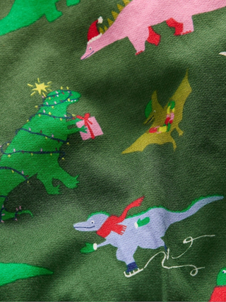Mini Boden Boys Christmas Everyday Printed Sweatshirt In Green