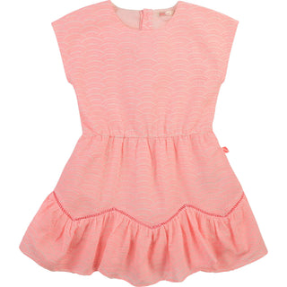 Billieblush Girl's Eyelet Broidery Detail Dress in Anglaise Pink