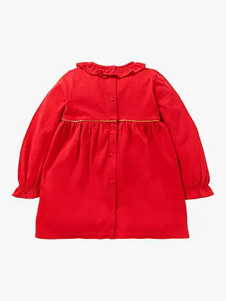 Baby Boden Deer Applique Jersey Dress in Red