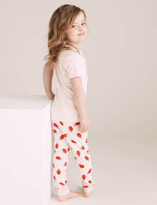 Marks & Spencer Girl's Roald Dahl & NHM Pyjama Set in Pink Mix