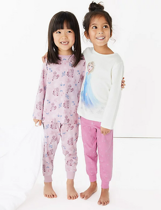 Marks & Spencer Girl's Disney Frozen 2 Pyjama Sets in Purple Mix