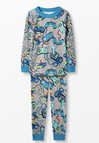 Kids Long John Pyjama Set in Gamer