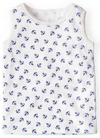 Mini Boden Girl's Anchor Printed Vest in Ivory