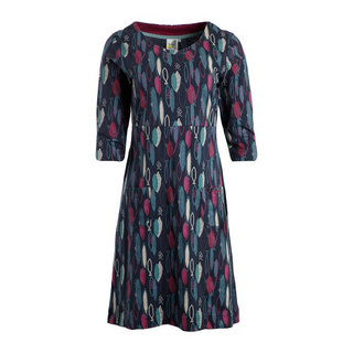 Weird Fish Women’s ¾ Sleeve Starshine Jersey Dress in Midnight Navy