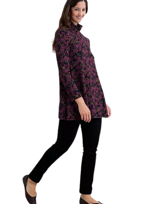 Women's Purple Grass Kelp A-Line Tunic