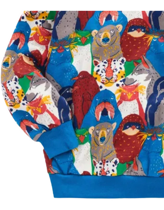 Mini Boden Boys Long Sleeve Printed Sweatshirt In Blue
