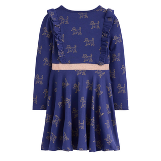Mini Boden Girls Cora Twirly Jersey Dress In Navy