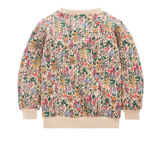 Mini Boden Green Relaxed Printed Sweatshirt In Beige