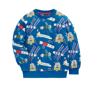 Mini Boden Kids Satellite Print Cotton Sweatshirt In Blue
