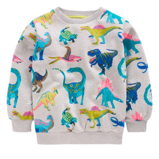 Mini Boden Kids Everyday Printed Sweatshirt In Grey