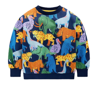 Mini Boden Boys Everyday Printed Sweatshirt In Blue