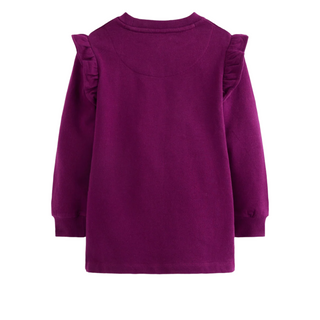 Mini Boden Heart Pocket Tunic In Purple