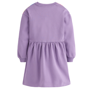 Mini Boden Girls Drop Shoulder Sweat Dress In Aster Purple Sunray