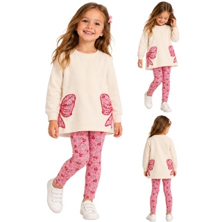 Mini Boden Pink Fun Sweatshirt Tunic Set In Pink