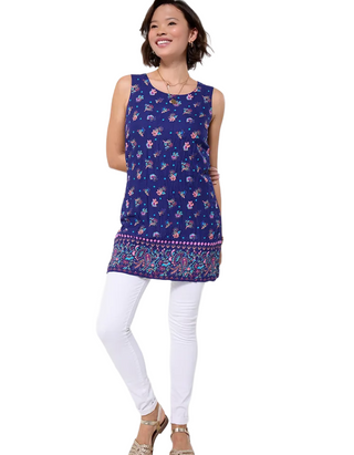Women's Statement Reversible Tunic Top In Purple