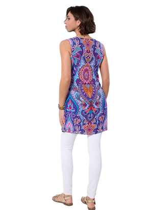 Women's Statement Reversible Tunic Top In Purple
