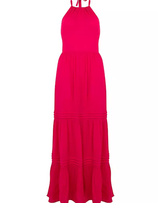 Women's Halter Neck Midaxi Dress In Pink