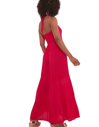 Women's Halter Neck Midaxi Dress In Pink