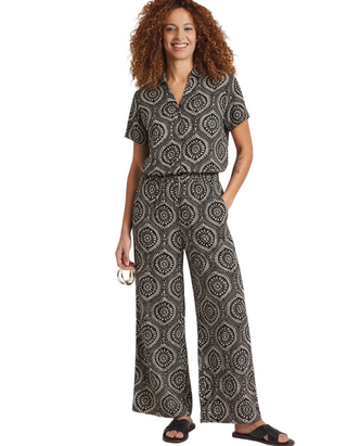 Women's Short Sleeve Resort Shirt In Black