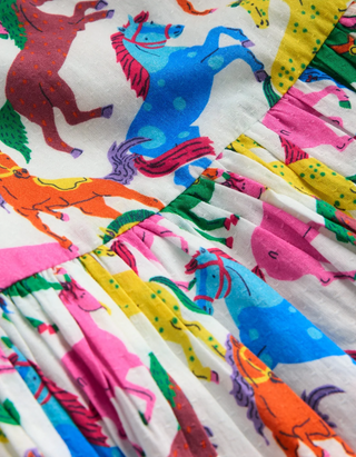 Mini Boden Madeline Woven Dress In Multi Colour