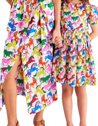 Mini Boden Madeline Woven Dress In Multi Colour