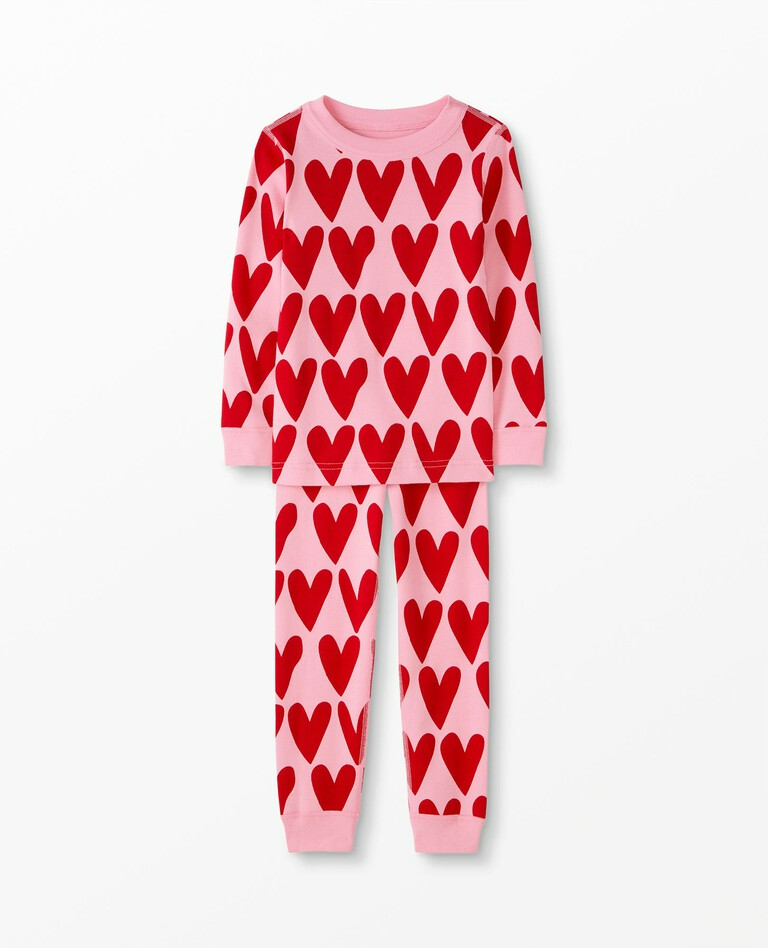 Hanna Andersson Long john Pyjama Set in Hearts On Hearts – Uniq Wear
