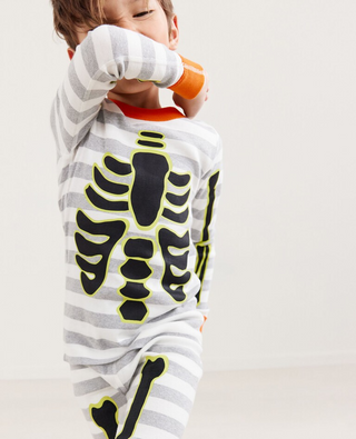 Kids Long John Pajama Set in Spooky Skeleton (SLIGHTLY DEFECT)