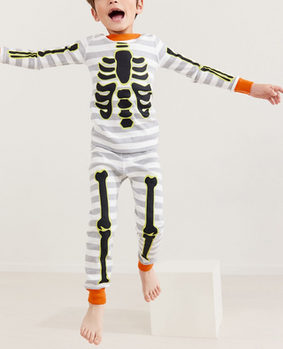 Kids Long John Pajama Set in Spooky Skeleton (SLIGHTLY DEFECT)