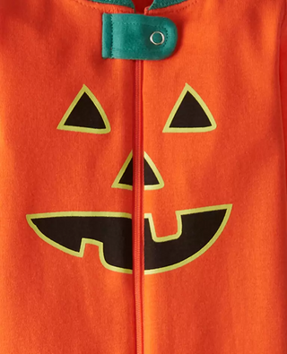 Baby Zip Sleeper in Pumpkin Jack O Lantern