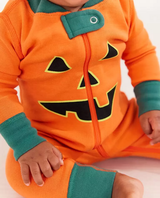 Baby Zip Sleeper in Pumpkin Jack O Lantern