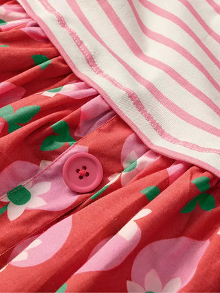 Mini Boden Girl's' Hotchpotch Dress in Red