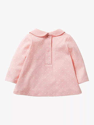 Baby Boden Spot Rabbit & Robin Top in Soft Pink