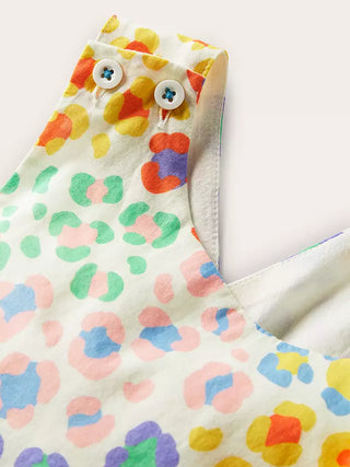 Mini Boden Girl's Animal Print Cross Back Dress in Multi