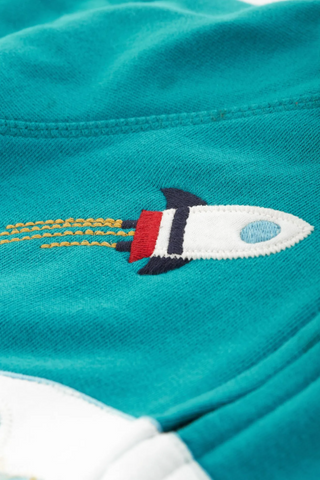 Frugi Boy's Helford Hoody in Camper Blue/Space