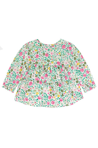 Cath Kidston Hedge Rose Print Top in Warm Cream