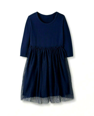 Hanna Andersson Girl's Tulle Dress in Navy