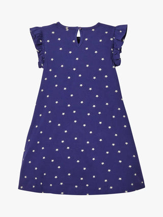 Mini Boden Girl's Short Sleeve Tent Lift-The-Flap Dress in Starboard Blue (Slightly Defect)