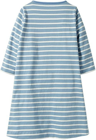 Mini Boden Girl's Big Applique Dress in Sunny Blue