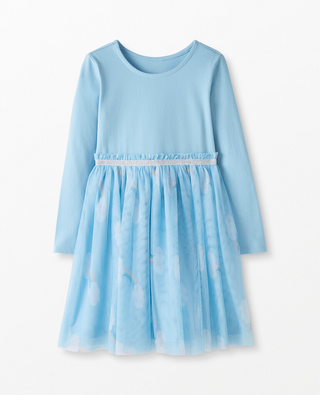 Hanna Andersson Rainbow Soft Tulle Dress In Blue