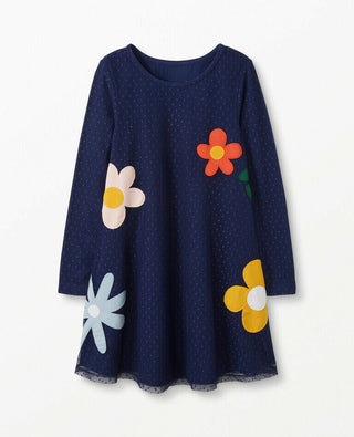 Hanna Andersson Girl's Soft Tulle Dress In Spring Blossom