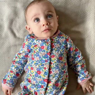 Baby Boden Twin Pack Rompers in Multi Sky Apple Blossom