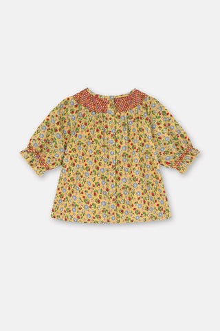 Cath Kidston Smocked Blouse in Yellow