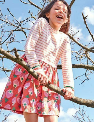 Mini Boden Girl's' Hotchpotch Dress in Red