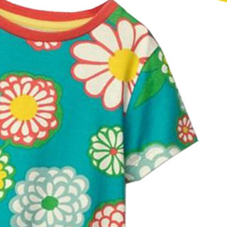 Mini Boden Girl's Hotchpotch Floral Pocket Tunic in Blue Floral