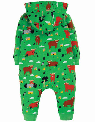 Frugi Baby & Toddlere Snuggle Suit in Highland Cow